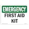 Signmission Safety Sign, OSHA EMERGENCY, 7" Height, Rigid Plastic, First Aid Kit, Landscape, OS-EM-P-L-10376 OS-EM-P-710-L-10376 - alternate 1